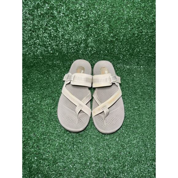 Skechers Outdoor Lifestyle Sandals Grey Beige Slip On Comfort Women’s Size 8.5 - Picture 5 of 8